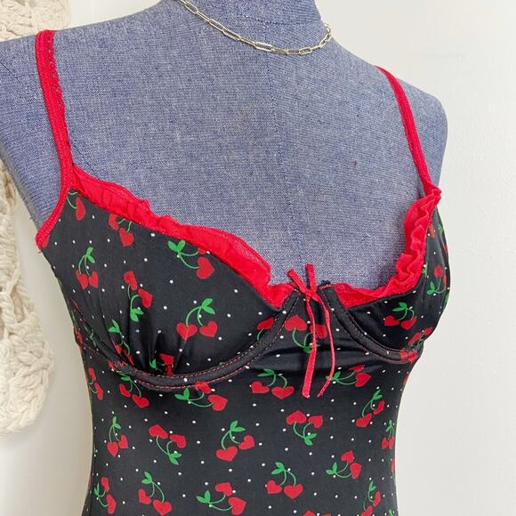 Vintage Y2K Dollhouse Cherry Girl Chemise Mini Dress Size Small - Picture 2 of 5
